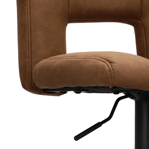 Barová židle s opěrkou Sylvia hnědá, výškově nastavitelná, otočná, moderní do kuchyně a jídelny Actona