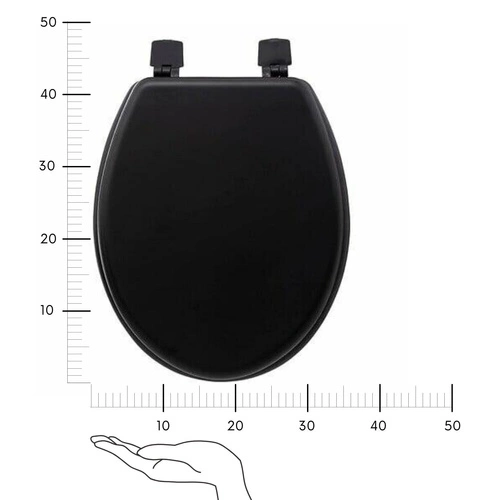 Černé duroplastové WC sedátko Kohl pro moderní toaletu