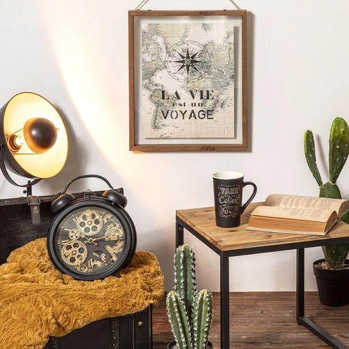 Sada 3 čtvercových konferenčních stolků Edena dřevo-kov loft do obýváku Atmosphera