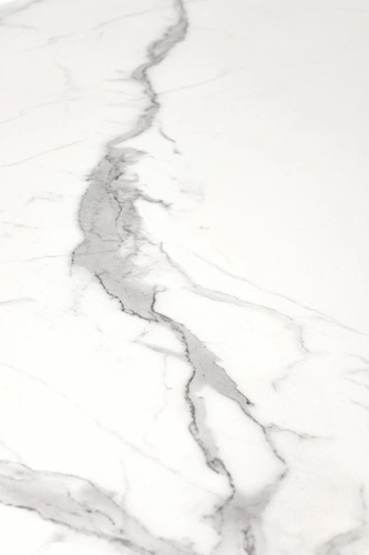 Rozkládací jídelní stůl Crosser bílý mramor moderní keramická deska 160-200 cm Intesi