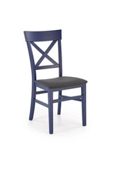 Jídelní židle Tutti modrá dřevěná moderní čalouněná Intesi