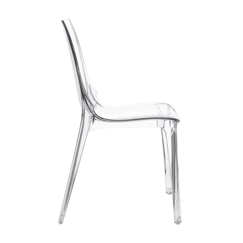 Průhledná jídelní a zahradní židle SCAB Design moderní stohovatelná z plastu