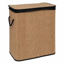 Koš na prádlo 100l bambus/černý
