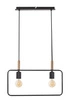 Závěsné svítidlo Frame černé dřevěné 2bodové moderní do obýváku a jídelny