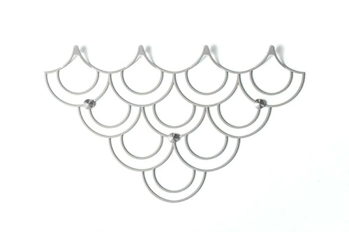 Nástěnný věšák Husk bílý moderní kovový do předsíně POLYHEDRA