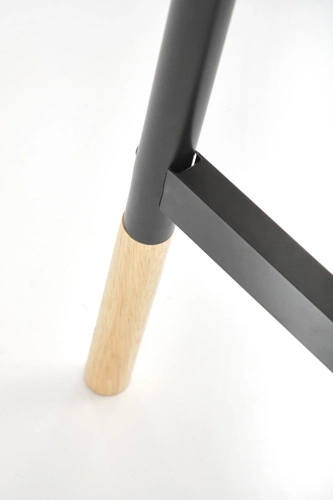 Velo černý loftový stojanový věšák do předsíně kovovo-dřevěný na bundy Intesi