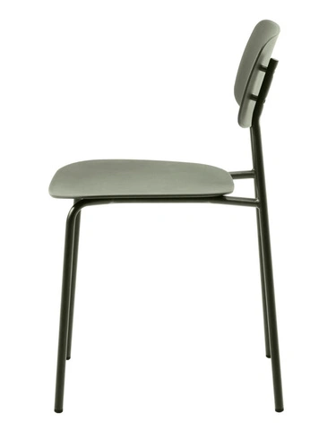 Jídelní židle Kirkland olivová moderní z plastu