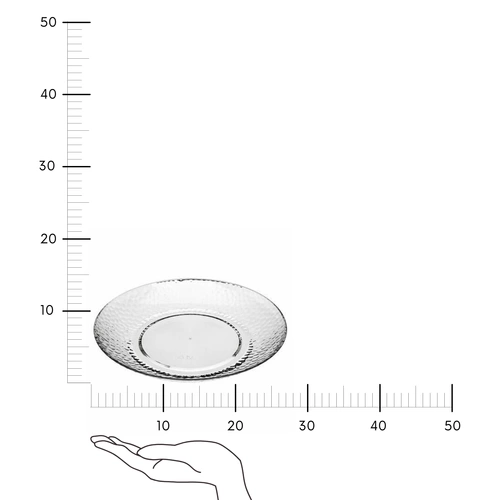 Jídelní talíř Estiva 27 cm průhledný kulatý plastový do jídelny a na zahradu 5five