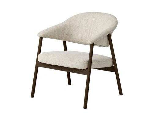 Křeslo ušák Elk Harmony pískové skandinávské do obýváku vintage