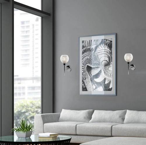 Nástěnné svítidlo Ozzo moderní skleněné chromové nastavitelné do ložnice a obývacího pokoje Candellux