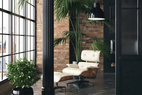 Kožené bílé otočné relaxační křeslo Vip moderní do obývacího pokoje ve stylu Lounge Chair