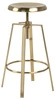Barová židle Goose zlatá kovová otočná výškově nastavitelná ke kuchyňskému ostrůvku a do jídelny glamour Actona