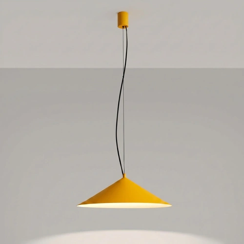 Závěsná lampa FINT žlutá LED do obývacího pokoje nastavitelná moderní