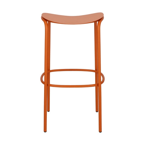 Kovová barová stolička Trick 75 cm oranžová moderní bez opěradla do kuchyně a na zahradu SCAB Design
