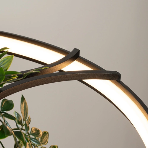 Moderní černý LED lustr RIO BIO 78 do obývacího pokoje a jídelny hliník 78 cm