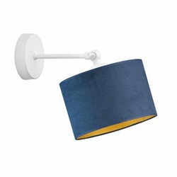 Nástěnná lampa glamour Tete Gold LYSNE mořská s velurovým stínidlem nastavitelná do ložnice