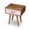 Noční stolek dřevěný 45 cm se zásuvkou skandinávský akácie hnědý Intesi