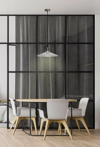 Závěsné svítidlo Chester skleněné čiré nad jídelní stůl skandinávský styl 21 cm