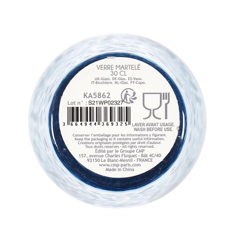 Sklenice Zekrit modrá 300 ml na nápoje z dekorativního skla ideální na letní limonády