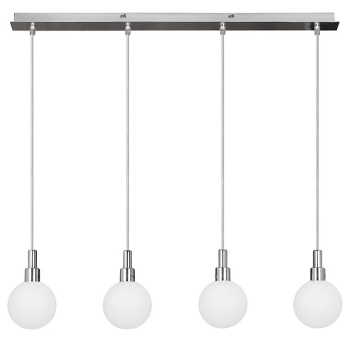 Závěsné svítidlo koule Maldus chromové 4bodové skleněné do obýváku a jídelny CANDELLUX