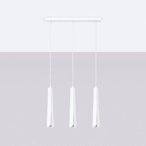 Závěsné svítidlo PRYSM 3L bílé skandinávské tříramenné do obýváku, jídelny nebo nad kuchyňský ostrůvek