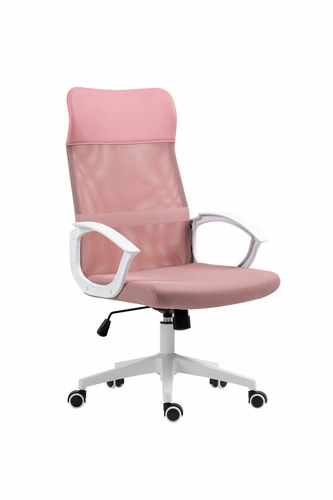 Ergonomická kancelářská židle Rosso růžová otočná síťovaná k psacímu stolu moderní Intesi