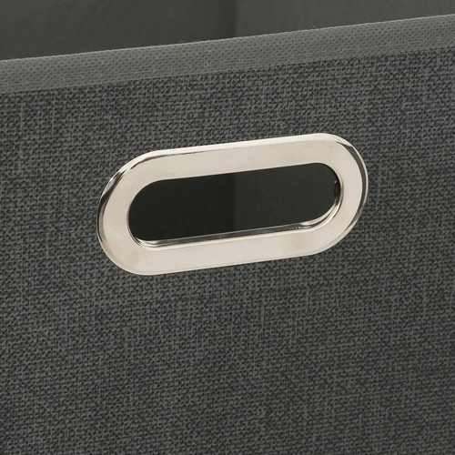 Látkový úložný box do regálu 31x31 cm šedý s úchytkou 5five simply smart moderní