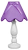 Noční lampička Lola fialová keramická s látkovým stínidlem do ložnice a dětského pokoje CANDELLUX
