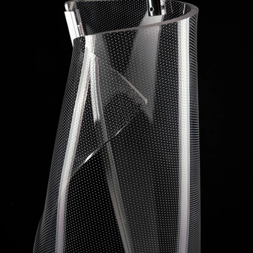 Závěsné LED svítidlo Cortina no. 1 moderní transparentní do obýváku a jídelny s nastavitelnou výškou