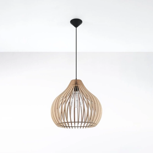 Dřevěné závěsné svítidlo Aprilla moderní do obýváku a jídelny 40 cm Sollux
