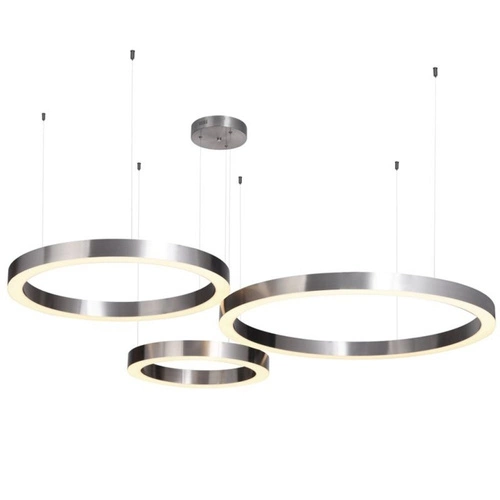 CIRCLE 120 LED závěsné svítidlo kartáčovaný nikl 120 cm