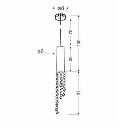 Závěsné svítidlo Duero chrom LED moderní do jídelny a obývacího pokoje Candellux Lighting