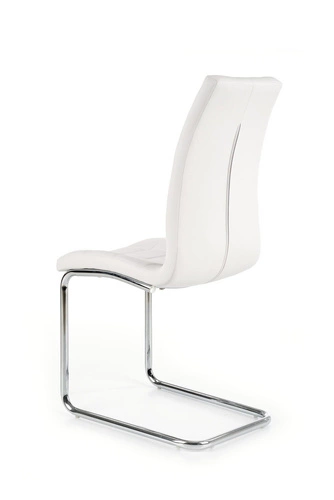 Jídelní židle Dakota Intesi bílá čalouněná ekokůže na lyžinách moderní