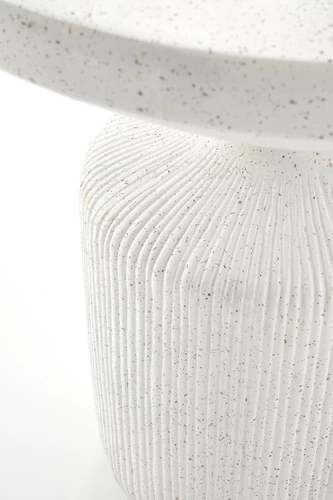 Kulatý konferenční stolek Farra L Intesi bílý moderní do obýváku 54 cm