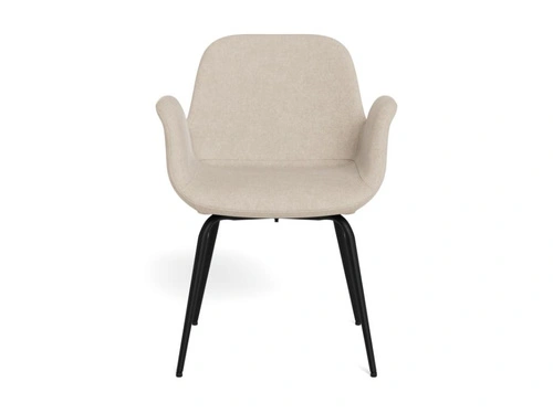 Židle Beth béžová čalouněná s područkami do jídelny a obýváku