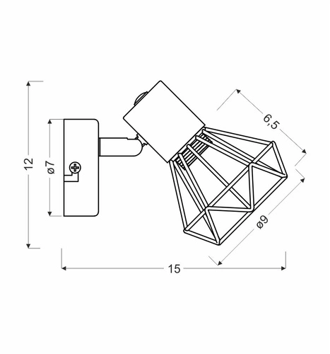 Moderní nástěnné svítidlo Verve bílé s chromovaným stínidlem a otočným difuzorem do ložnice