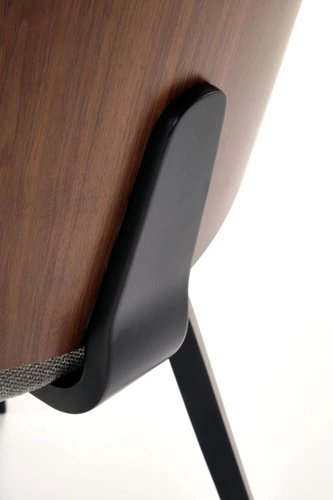 Jídelní židle Mireyla čalouněná moderní dřevěná ořech šedá Intesi