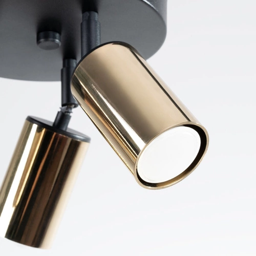 Stropní svítidlo WINX 3P černé zlaté moderní do obývacího pokoje a ložnice Sollux Lighting