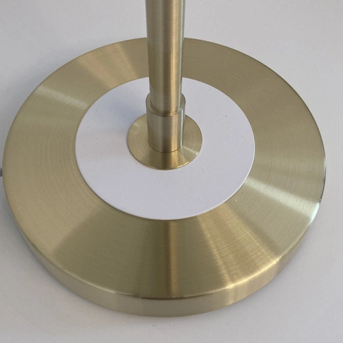 Stolní lampa ARTDECO bílá a zlatá glamour do obýváku a ložnice se skleněným stínidlem 47 cm