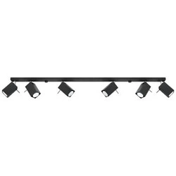 Stropní svítidlo černé Merida 6L Sollux moderní kovové do obýváku nebo kuchyně