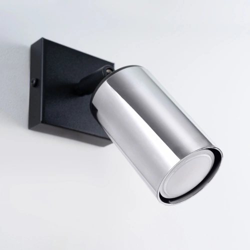 Moderní nástěnné svítidlo WINX černý chrom, nastavitelné kovové do obýváku a ložnice SOLLUX