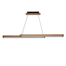 Závěsné LED svítidlo Sento dřevěné černé 97,5 cm do obýváku a jídelny moderní
