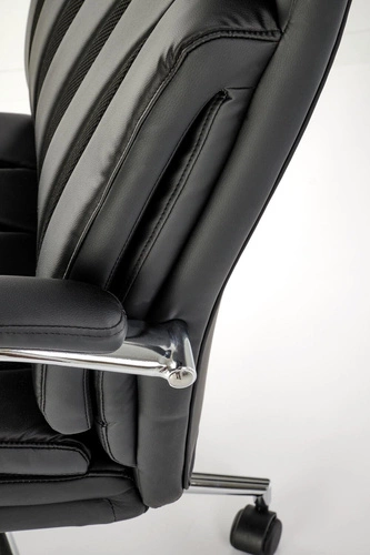 Ergonomická kancelářská otočná židle Lacour PU černá s područkami do kanceláře Intesi