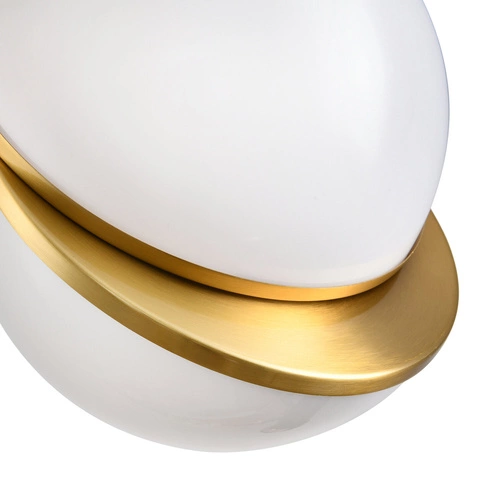 Závěsné svítidlo ORBITA bílá zlatá 25 cm moderní do obýváku s nastavitelnou výškou Step into Design