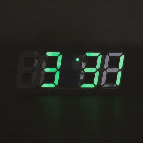 Moderní digitální LED budík Intesi bílý na noční stolek do ložnice