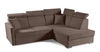Rohová sedací souprava s rozkladem do obýváku Mils XL pravá moderní hnědá Intesi