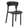 Černá židle Kabru Intesi moderní jídelní a zahradní židle z plastu snadno čistitelná