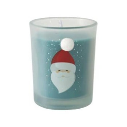 Vánoční zelená svíčka se Santa Clausem