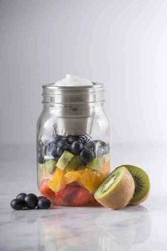 Sklenice s nádobkou 0,5l, Snack on the Go KILNER