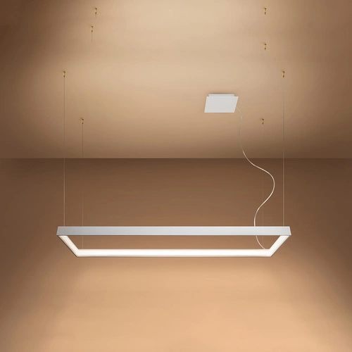 LED lustr Tuula M bílý moderní do obýváku loftový industriální 150 cm